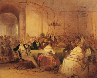 Gesellschaftsszene - Josef Danhauser — Ansicht des Kunstwerks