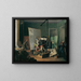 Komische Szene im Atelier - Josef Danhauser — gerahmtes Bild an der Wand
