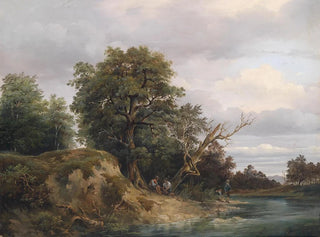 Fischer am Flussufer - Josef Feid — Ansicht des Kunstwerks