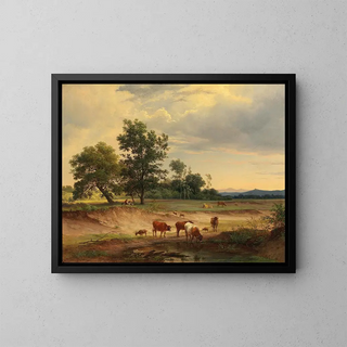 Josef Feid - Open Landscape with Herdsman Resting near Mdling.webp