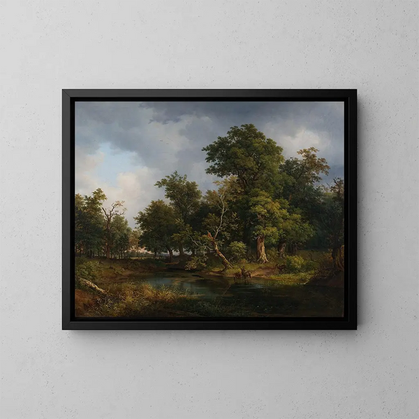 Landschaftsbild - Josef Feid — gerahmtes Bild an der Wand