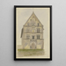 L'hôtel de ville de Karlstadt am Main - Josef Ferdinand Becker — gerahmtes Bild an der Wand