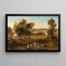 Ein idyllisches Landschaftsbild des Südens - Josef Hoffmann — gerahmtes Bild an der Wand