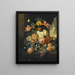 Stillleben mit Tulpen, Rosen und Früchten - Josef Holstayn — gerahmtes Bild an der Wand