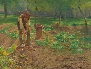 Die Kartoffelernte - Josef Kinzel — Ansicht des Kunstwerks