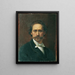 Selbstporträt - Josef Matthias Aigner — gerahmtes Bild an der Wand