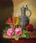 Stillleben mit Rosen und Erdbeeren - Josef Schuster — Ansicht des Kunstwerks