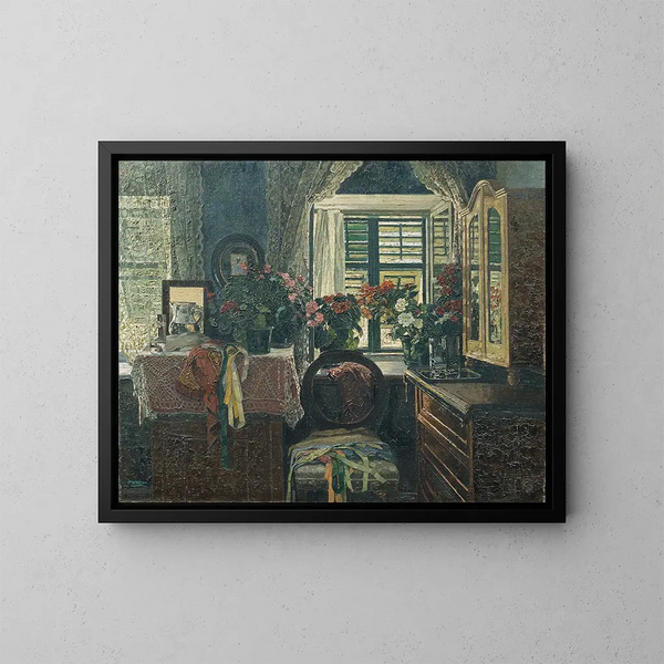 Innenraum - Josef Stoitzner — gerahmtes Bild an der Wand