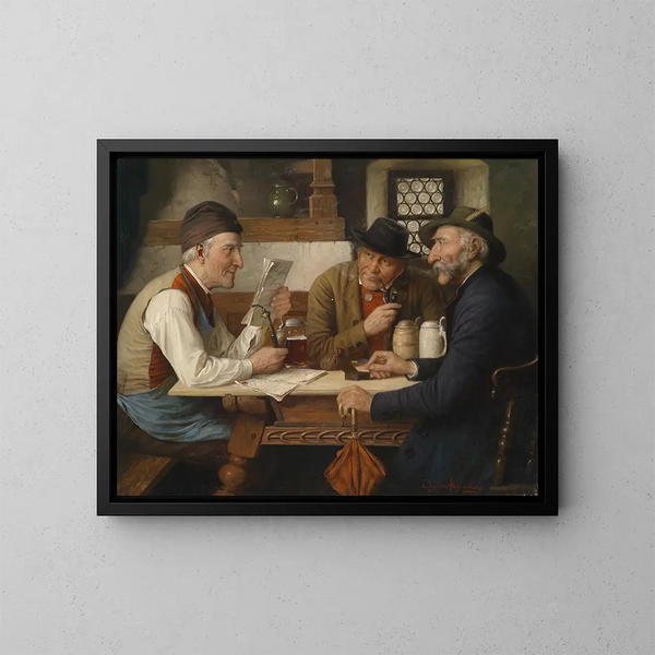 La ronde de l'auberge - Josef Wagner-Höhenberg — gerahmtes Bild an der Wand