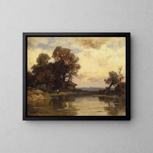 Landschaft mit Bäumen - Josef Willroider — gerahmtes Bild an der Wand