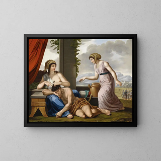 Samson und Dalila - Josef Worlicek — gerahmtes Bild an der Wand