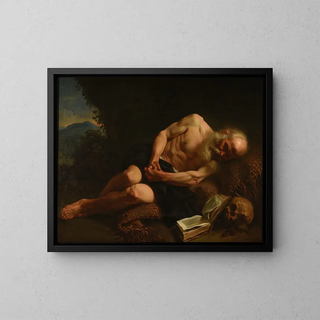 Saint Jérôme - Joseph Marie Vien — gerahmtes Bild an der Wand
