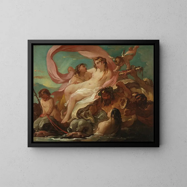 Venus, die aus dem Meer emporsteigt - Joseph Marie Vien — gerahmtes Bild an der Wand