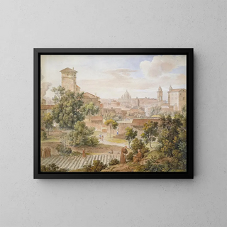 Joseph Anton Koch - Blick vom Kloster S Isidoro auf St Peter in Rom.webp