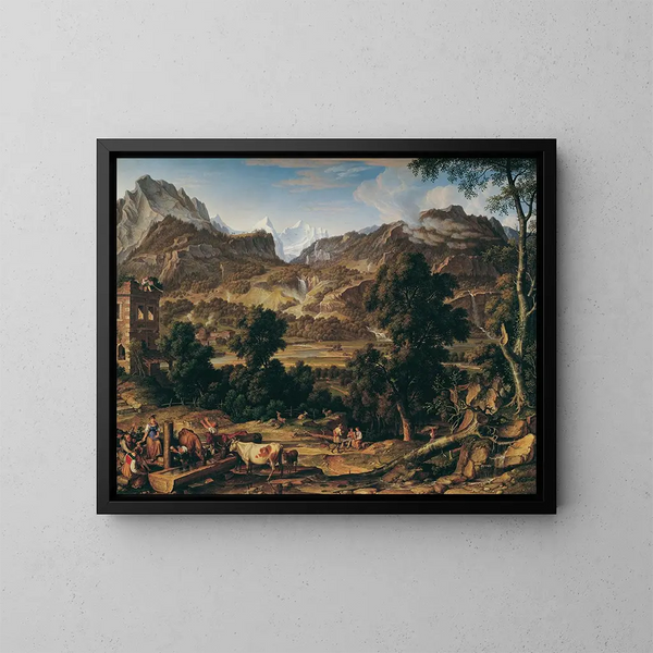 L'Oberland bernois - Joseph Anton Koch — gerahmtes Bild an der Wand