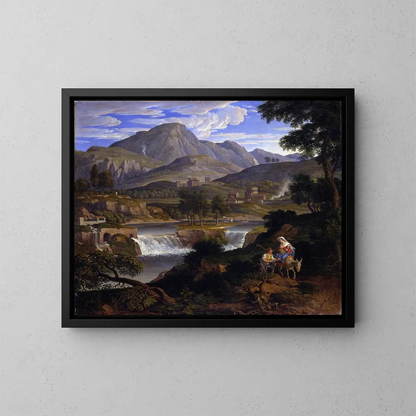 Wasserfälle in Subiaco - Joseph Anton Koch — gerahmtes Bild an der Wand