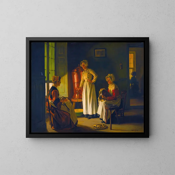Les Polisseuses - Joseph Bail — gerahmtes Bild an der Wand