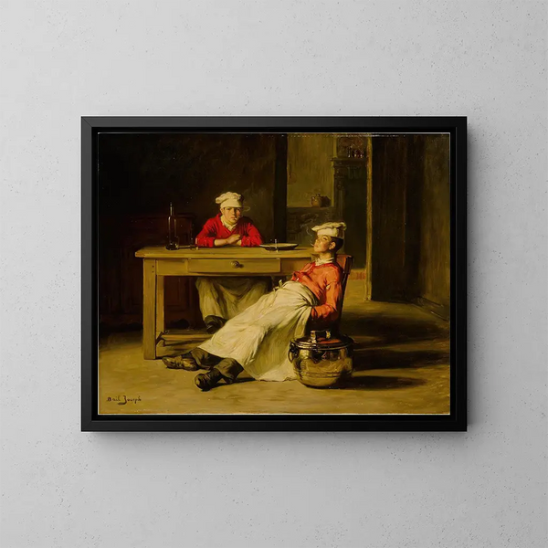 Die kleinen Köche - Joseph Bail — gerahmtes Bild an der Wand