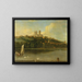 Ansicht der Kathedrale und der Stadt Lincoln vom Fluss - Joseph Baker de Lincoln — gerahmtes Bild an der Wand
