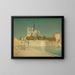 Notre-Dame und die Seine - Joseph Edward Southall — gerahmtes Bild an der Wand