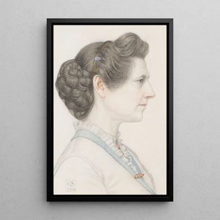 Joseph Edward Southall - Portrait of a lady in profile.webp