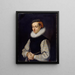 Portrait von Veronika Fugger - Joseph Heintz der Ältere — gerahmtes Bild an der Wand