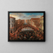 Die Schlacht der Fäuste auf der Brücke von San Barnaba in Venedig - Joseph Heintz der Jüngere — gerahmtes Bild an der Wand