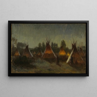 Joseph Henry Sharp - Shadows in the Night.webp