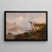 Sonnenuntergang an der Küste von Wales - Joseph Hoover — gerahmtes Bild an der Wand