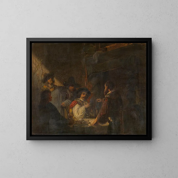 Episode im Leben von Rembrandt - Joseph Lies — gerahmtes Bild an der Wand