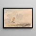 Eine Meerszene, stürmisches Meer mit einem Fischerboot - Joseph Mallord William Turner — gerahmtes Bild an der Wand