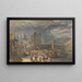 Vue de Boppart avec personnages sur la rive - Joseph Mallord William Turner — gerahmtes Bild an der Wand