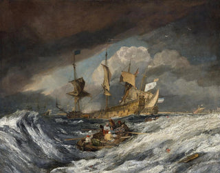 Joseph Mallord William Turner - Boats Carrying Out Anchors to the Dutch Men of War.webp