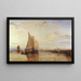 Dort oder Dordrecht Das Postschiff von Dort, das aus Rotterdam kommt, verankert - Joseph Mallord William Turner — gerahmtes Bild an der Wand