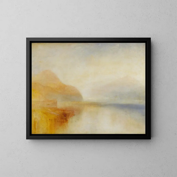 Der Hafen von Inverary, Loch Fyne, am Morgen - Joseph Mallord William Turner — gerahmtes Bild an der Wand