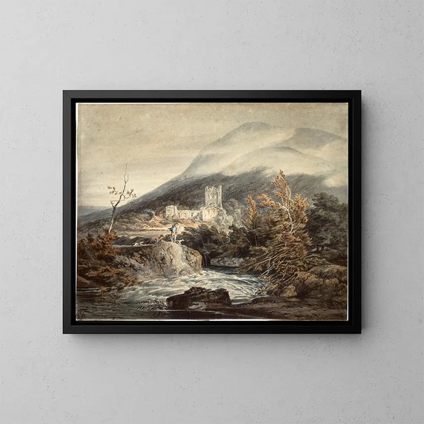 Abtei Llanthony, Monmouthshire - Joseph Mallord William Turner — gerahmtes Bild an der Wand