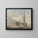 Ansicht des Nordostens der Kirche von Grantham, Lincolnshire - Joseph Mallord William Turner — gerahmtes Bild an der Wand