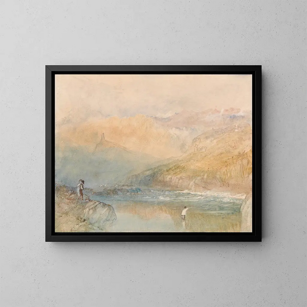 an der Mosel bei Traben-Trarbach - Joseph Mallord William Turner — gerahmtes Bild an der Wand