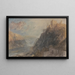 Rheinfels, Blick auf Katz und Gourhausen - Joseph Mallord William Turner — gerahmtes Bild an der Wand
