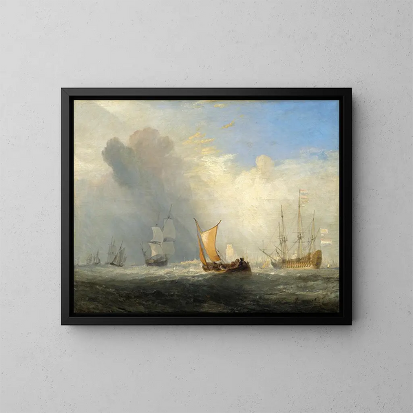 Fähre-boot von Rotterdam - Joseph Mallord William Turner — gerahmtes Bild an der Wand