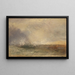 Stürmisches Meer, das an eine Küste schlägt - Joseph Mallord William Turner — gerahmtes Bild an der Wand