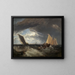 Der Zusammenfluss von Themse und Medway - Joseph Mallord William Turner — gerahmtes Bild an der Wand