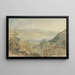 Ansicht von Farnley Hall im Yorkshire - Joseph Mallord William Turner — gerahmtes Bild an der Wand