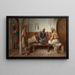 Die Schachspieler - Joseph Million — gerahmtes Bild an der Wand