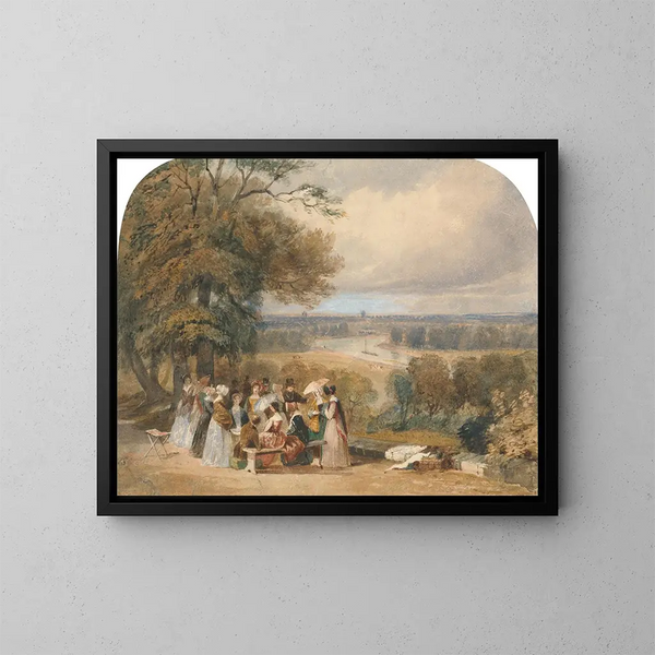 Ein Picknick auf dem Richmond Hill - Joseph Murray Ince — gerahmtes Bild an der Wand