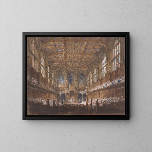L'ouverture d'État du Parlement dans la Chambre des Lords reconstruite - Joseph Nash — gerahmtes Bild an der Wand