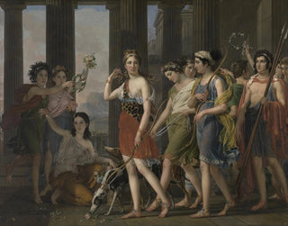 Joseph Paelinck - Beautiful Anthia leads her companions to the temple of Diana in Ephesus.webp