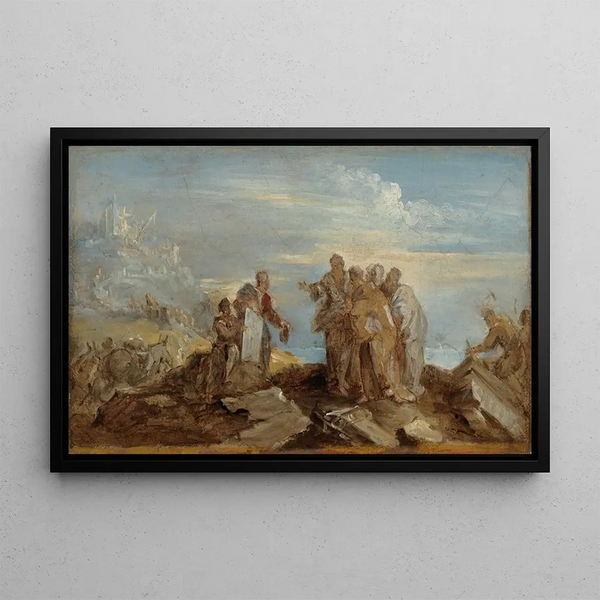 Szenen der alten Geschichte - Joseph Parrocel — gerahmtes Bild an der Wand