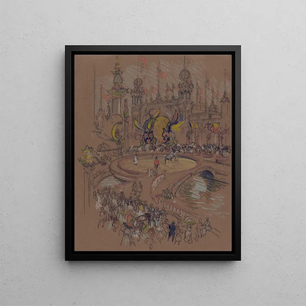 Coney Island - Joseph Pennell — gerahmtes Bild an der Wand