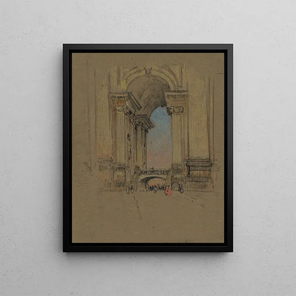 Entrée du Vatican - Joseph Pennell — gerahmtes Bild an der Wand